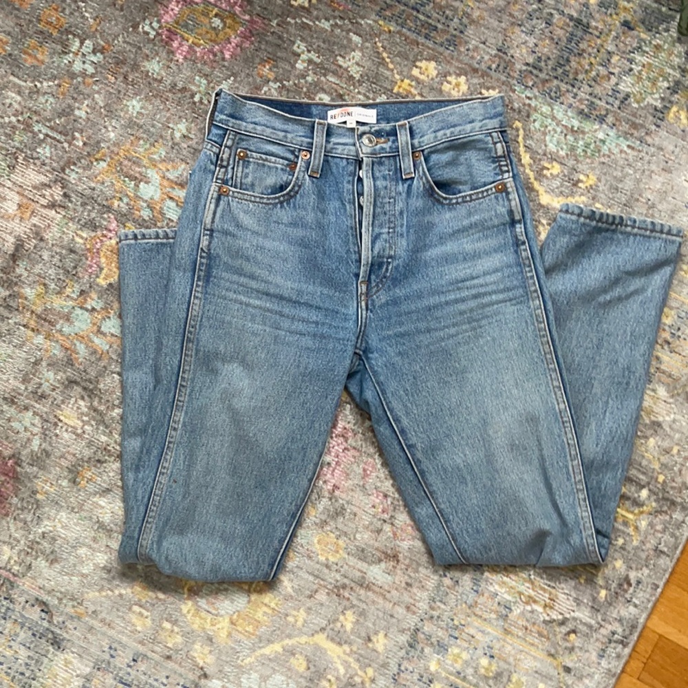 RE/DONE Double Needle Crop Jeans! Straight Legs